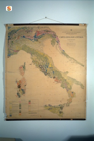Carta geologica d'Italia, rappresentazione geologica dell'Italia (carta geografica) (sec. XX)