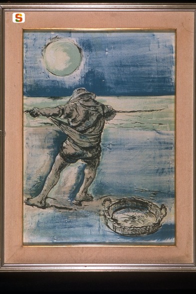 Pescatore, pescatore (stampa a colori) di Pucci Edoardo (sec. XX)