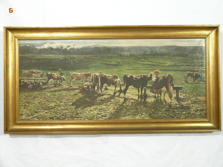 Alla stanga, scena campestre (stampa) (sec. XX)
