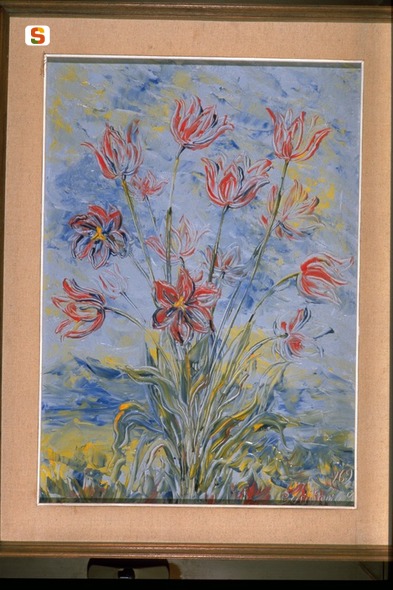 Tulipani, mazzo di fiori (dipinto) di Salice Lorenzo Bonifacio (sec. XX)