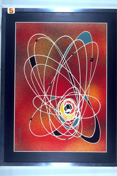 Pulsazione magnetica, soggetto assente (dipinto) di Pitzalis Francesco (sec. XX)