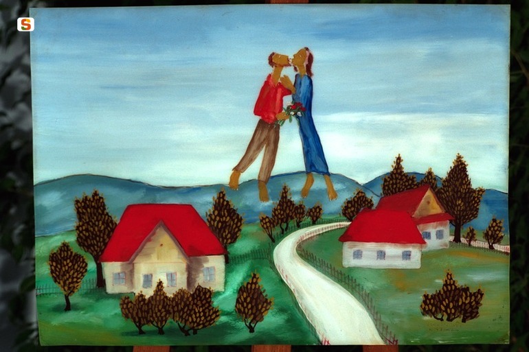 Paesaggio romantico, paesaggio (dipinto) di Stanios Joseph (sec. XX)