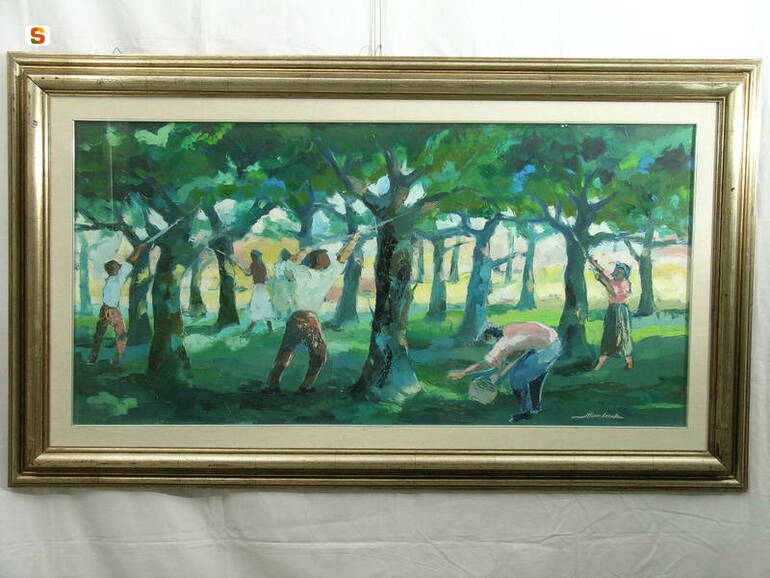 scena campestre (dipinto) di Costa Massimo (sec. XX)
