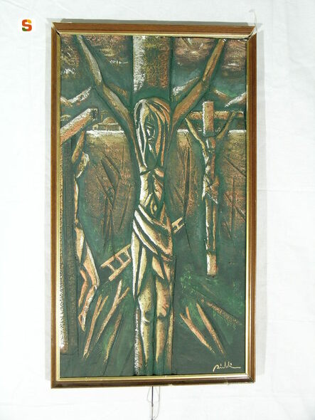 Golgota, crocifissione di Cristo (rilievo) di Siddi Efisio (sec. XX)