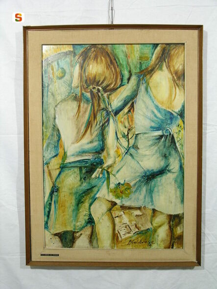 N. 5 Scena di danza, figure femminili (dipinto) di Calabrese Maria (sec. XX)