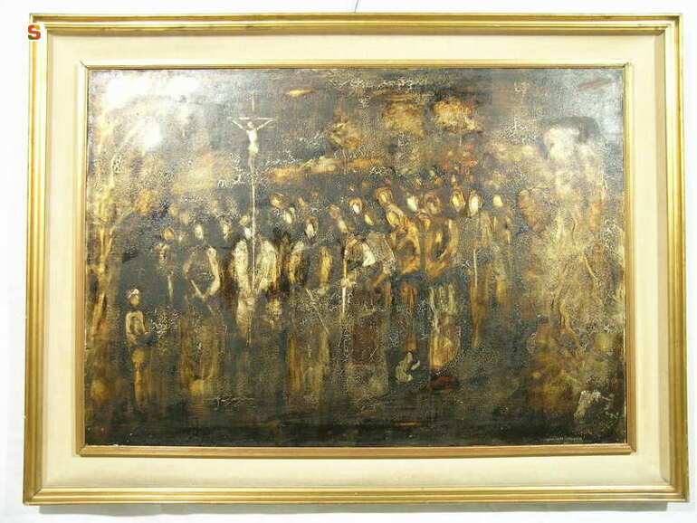 processione (dipinto) di Massa Mario (sec. XX)
