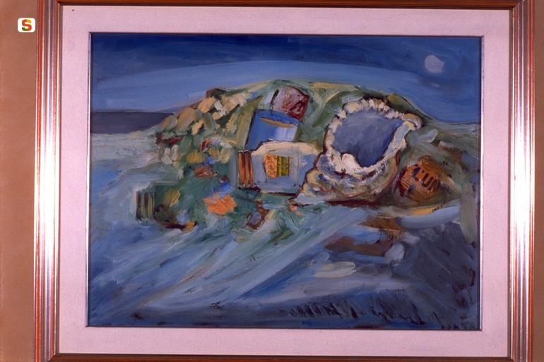 Sogni d'oro, rifiuti (dipinto) di Roggio Giuliano (sec. XX)