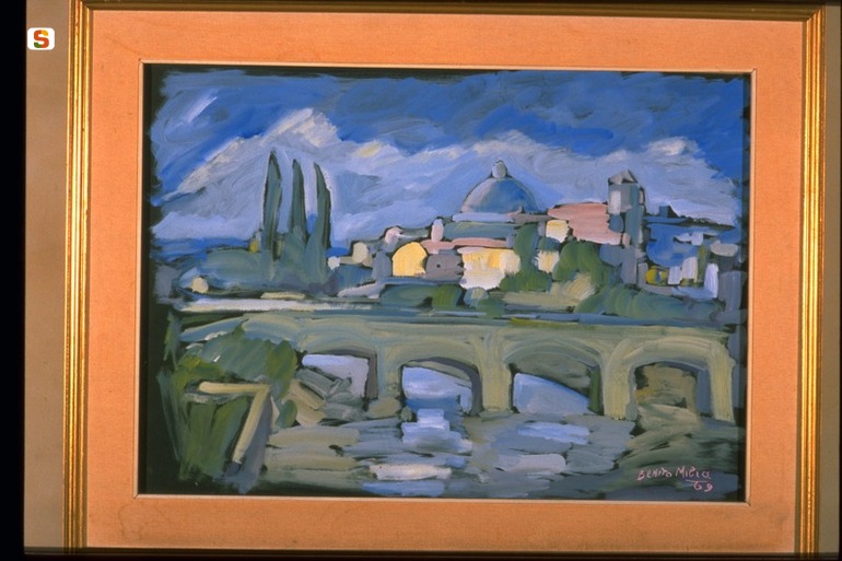 Paesaggio, paesaggio (dipinto) di Milia Benito (sec. XX)