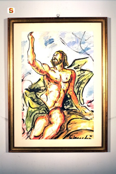 Cristo risorto (dipinto) di Giampà Giuseppe (sec. XX)