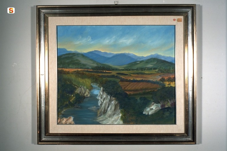Rio San Paolo, paesaggio fluviale (dipinto) di Pes Giovanni (sec. XX)
