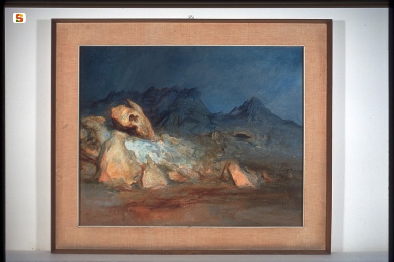 Pietrasanta, paesaggio (dipinto) di Tommasi Riccardo (sec. XX)