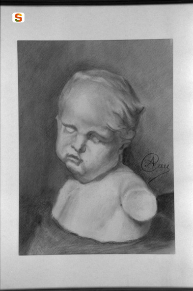 busto di bambino (disegno) di Cau A. (sec. XX)