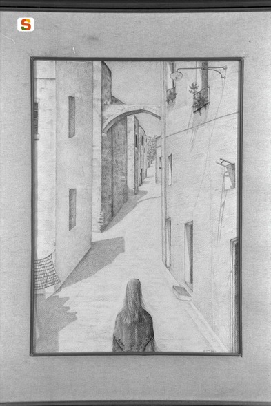 figura femminile (disegno) (sec. XX)