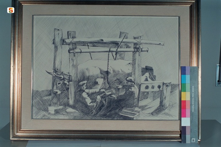 figure maschili (disegno) di Gungui Paolo (sec. XX)