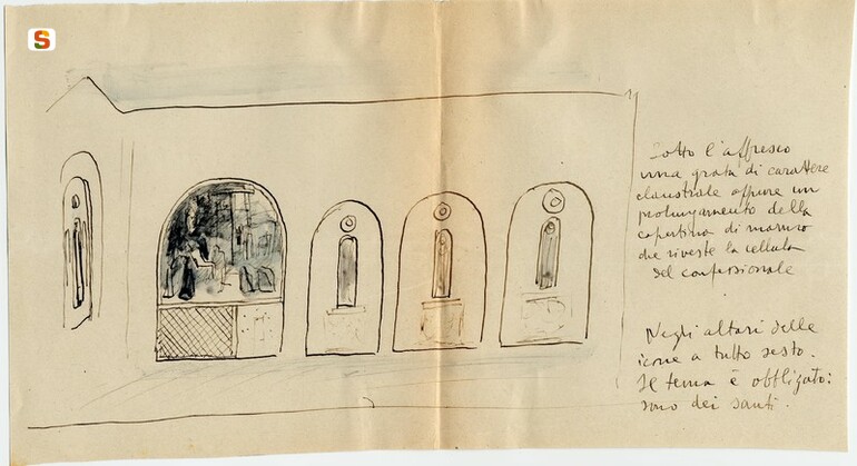 disegno preparatorio di Biasi Giuseppe (sec. XX)