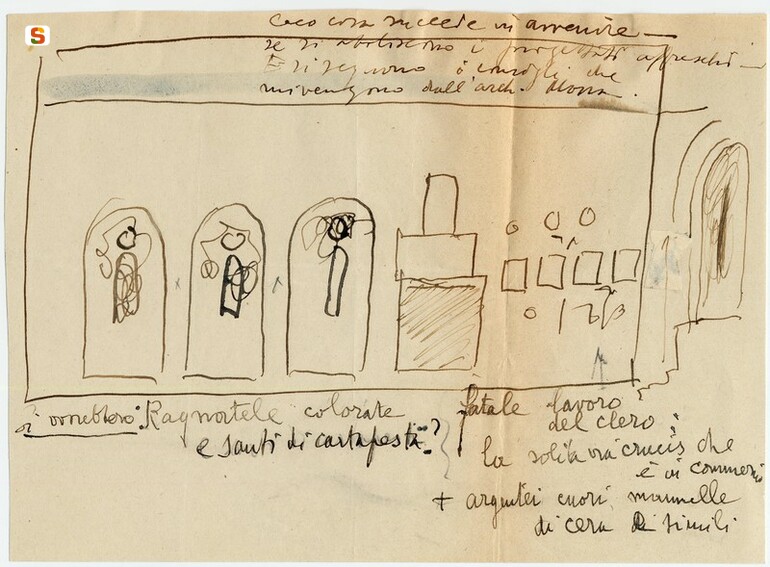 disegno preparatorio di Biasi Giuseppe (sec. XX)