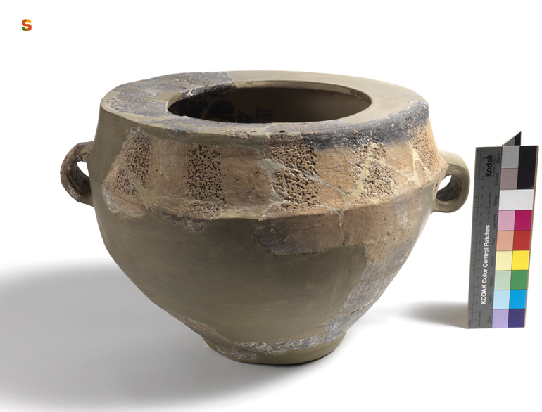 olla biconica a tesa interna - cultura nuragica (secc. XVII-XIV a.C.)
