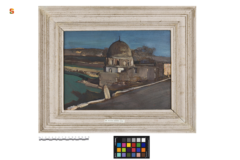 Piccola moschea, luogo di culto (dipinto) di Biasi Giuseppe (sec. XX)