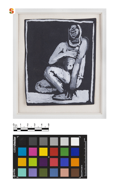 figura femminile nuda (disegno) di Biasi Giuseppe (sec. XX)