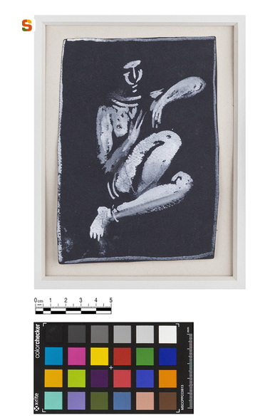 figura femminile nuda (disegno) di Biasi Giuseppe (sec. XX)