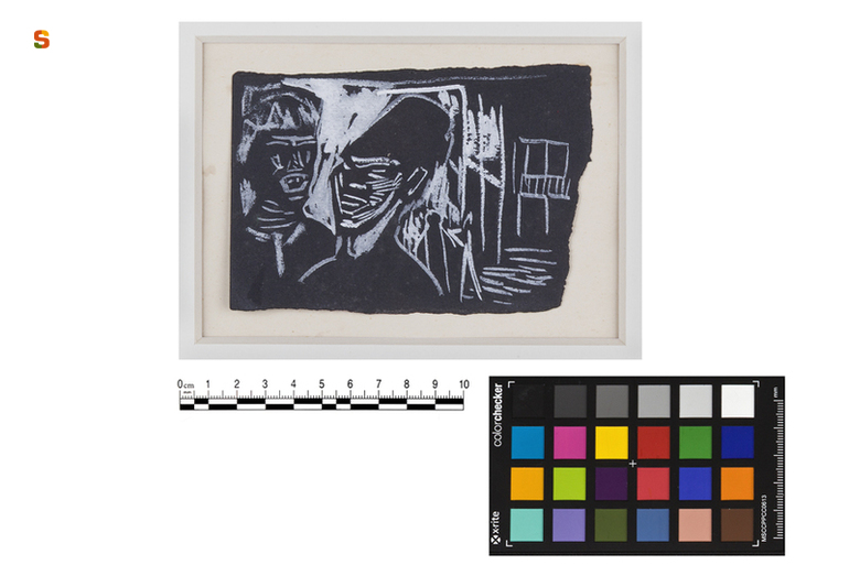 teste umane (disegno) di Biasi Giuseppe (sec. XX)