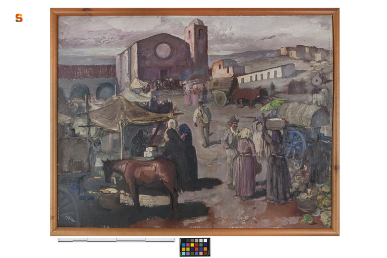 Festa di Nostra Signora del Rimedio, festa liturgica (dipinto) di Biasi Giuseppe (sec. XX)