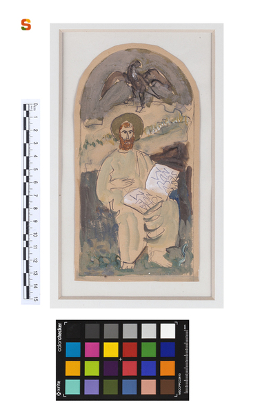 San Giovanni, San Giovanni Evangelista (dipinto) di Biasi Giuseppe (sec. XX)