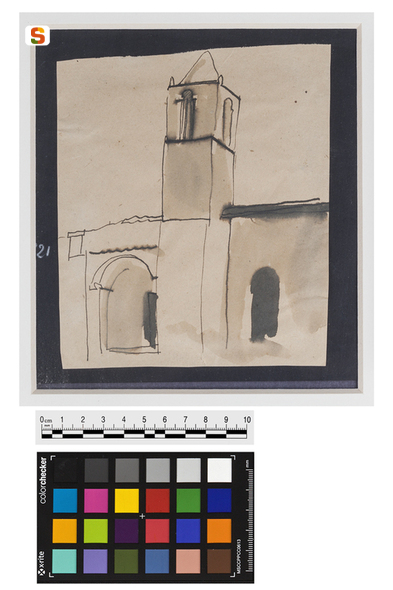 paesaggio (disegno) di Biasi Giuseppe (sec. XX)