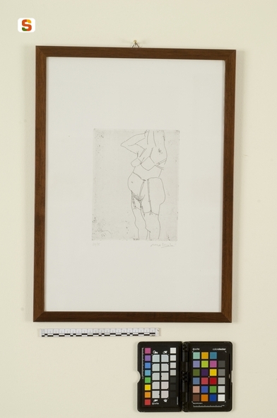 figura femminile seminuda (stampa) di Mattioli Carlo// Mattioli Carlo// Mattioli Carlo (sec. XX)