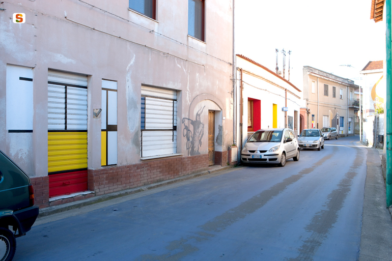 maschera carnevalesca (murale) di Scesa Marco (sec. XXI)