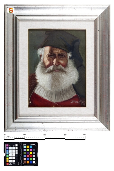 anziano di fonni, ritratto (dipinto) di Perrotti Ennio (sec. XX)