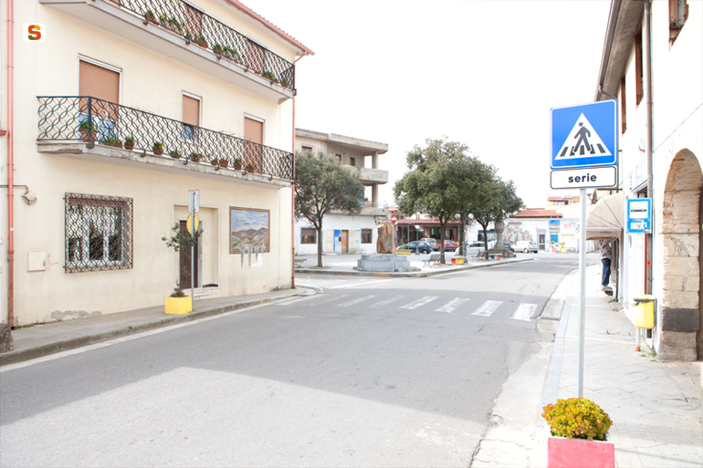 quadro con paesaggio ideale (murale) di Sciola Pinuccio (sec. XX)