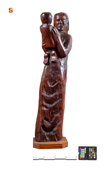 maternità, esseri antropomorfi (scultura) di Angioni Tore (sec. XX)