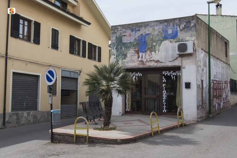 composizione con figure maschili (murale) di Durante Andrea// Zedda Tullio (sec. XX)