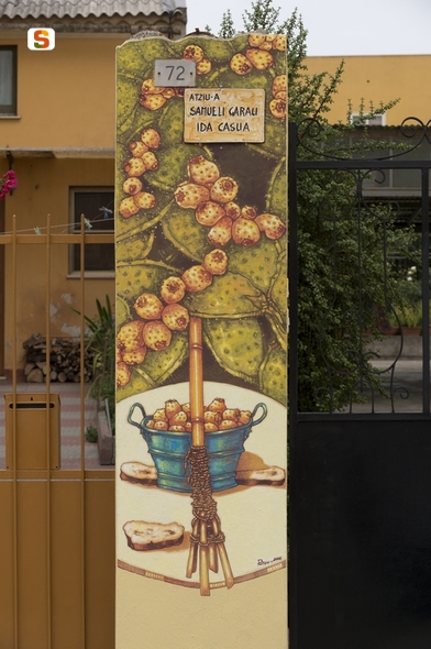 composizione con fichi d'India (murale) di Putzu Sergio (sec. XXI)