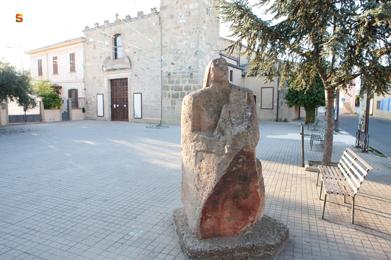 figura femminile con bambino (scultura) di Sciola Pinuccio (sec. XX)