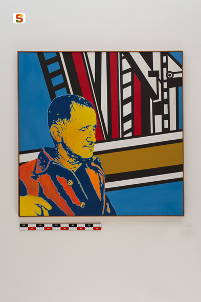 Costruttore Bertolt Brecht, ritratto d'artista (dipinto) di Spadari Giangiacomo (sec. XX)