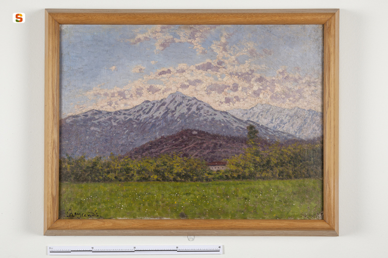 Paesaggio, paesaggio montano (dipinto) di Reycend Enrico (sec. XIX)