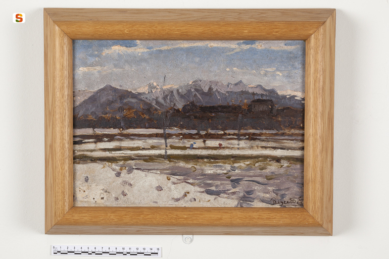 Paesaggio, paesaggio montano (dipinto) di Reycend Enrico (sec. XIX)