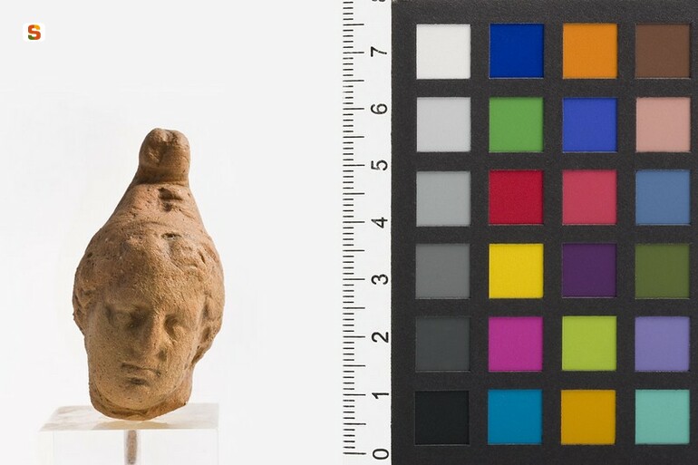 testa maschile - cultura fenicio-punica (secc. III-I a.C.)