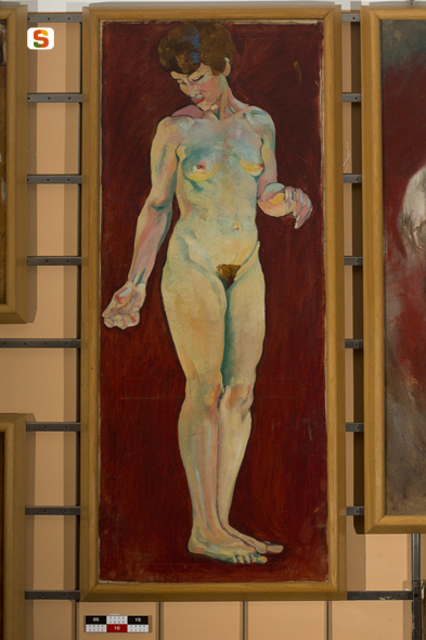 Nudo femminile, nudo femminile (dipinto) di De Angelis Deiva (sec. XX)