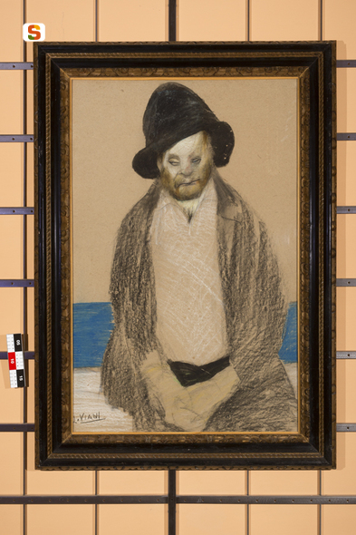 ritratto di figura maschile (disegno) di Viani Lorenzo (sec. XX)