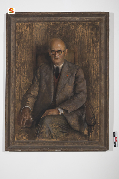 Ritratto dello scrittore Von Schilembur, ritratto di Von Schilembur (dipinto) di Gaudenzi Pietro (sec. XX)