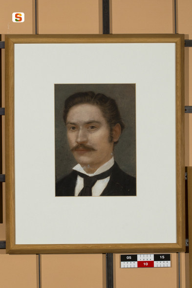 ritratto di figura maschile (disegno) di Michetti Francesco Paolo (sec. XIX)