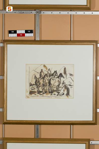 cavalli (disegno) di Carena Felice (sec. XX)