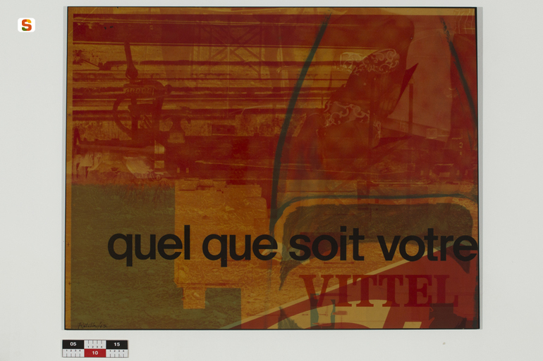 Quel que soit votre, composizione astratta (stampa) di Rotella Domenico detto Mimmo (sec. XX)